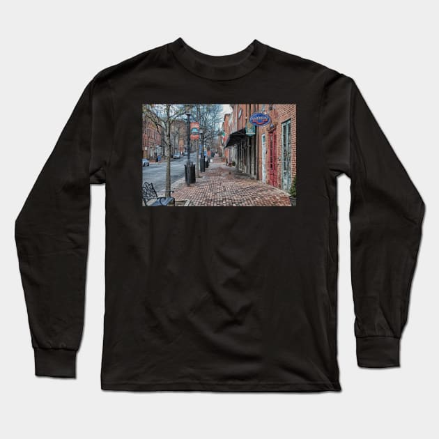 King Street - Old Town Alexandria Long Sleeve T-Shirt by JimDeFazioPhotography